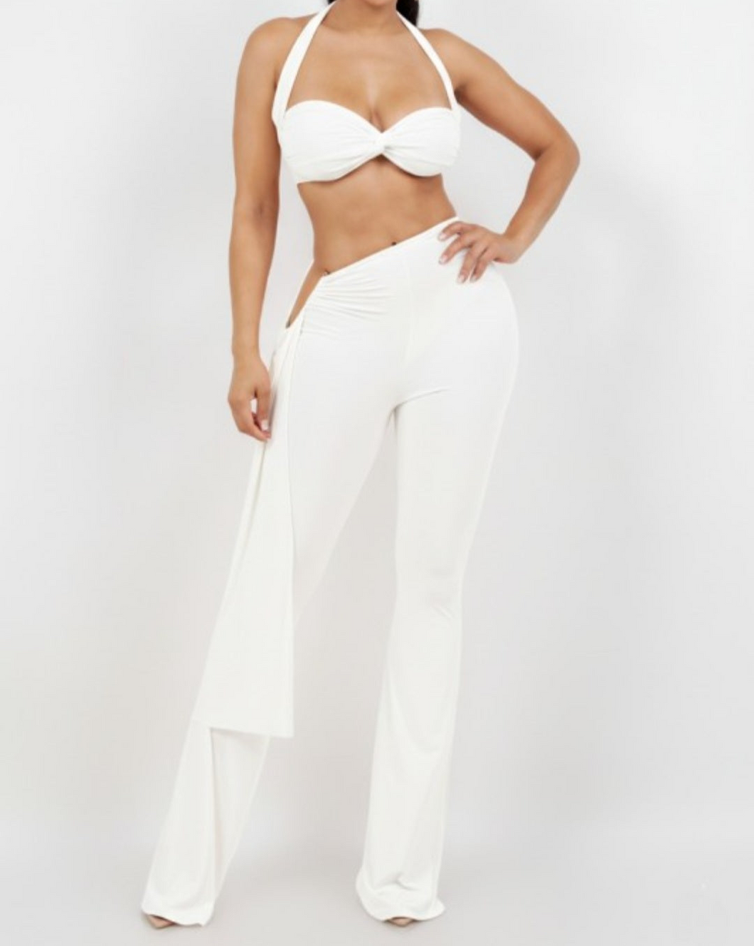 Pure White Pants Set