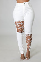 Load image into Gallery viewer, Lace me up Jeans
